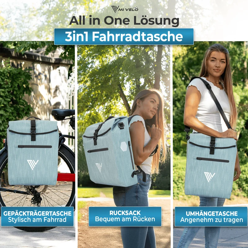 Fahrradtasche mit Rucksackfunktion "LINO"