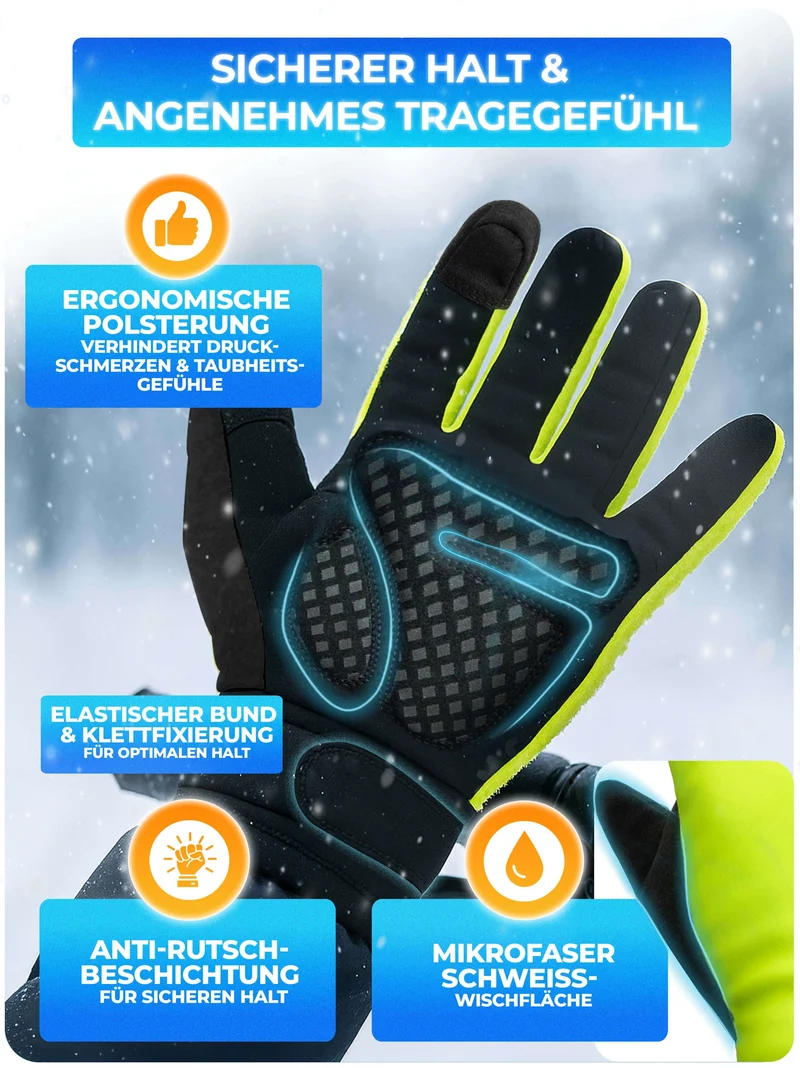 Winterhandschuhe mit Thermo-Fleece & 3M Isolierung „THERMO-PLUS“