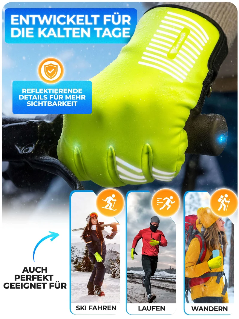 Winterhandschuhe mit Thermo-Fleece & 3M Isolierung „THERMO-PLUS“
