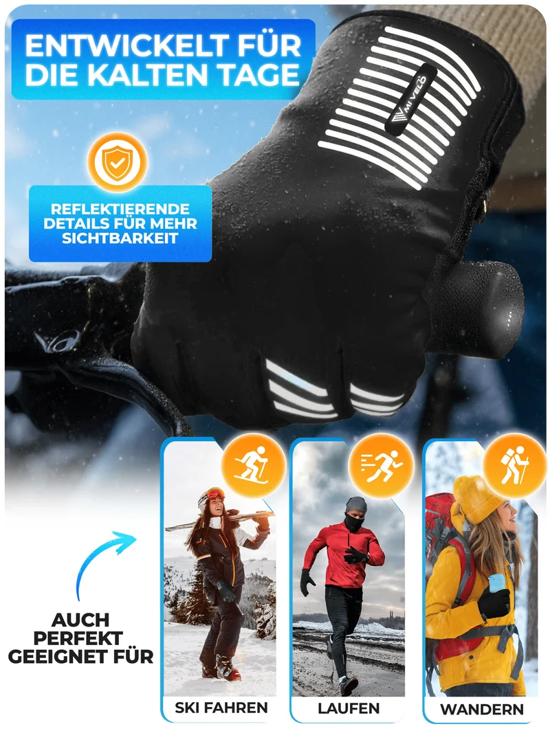 Winterhandschuhe mit Thermo-Fleece & 3M Isolierung „THERMO-PLUS“