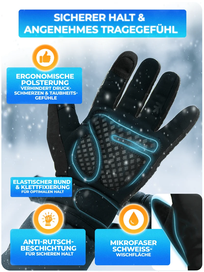 Winterhandschuhe mit Thermo-Fleece & 3M Isolierung „THERMO-PLUS“