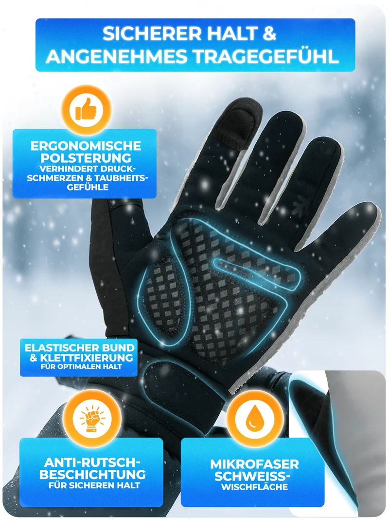 Winterhandschuhe mit Thermo-Fleece & 3M Isolierung „THERMO-PLUS“