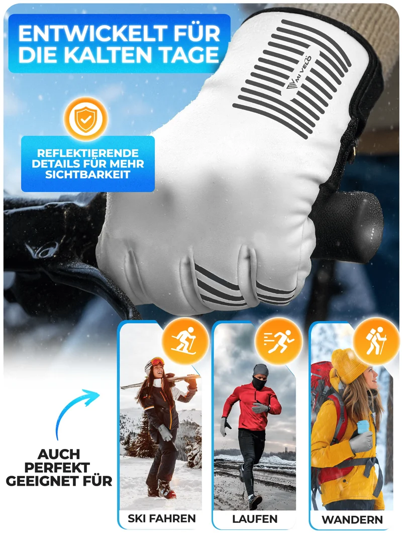 Winterhandschuhe mit Thermo-Fleece & 3M Isolierung „THERMO-PLUS“