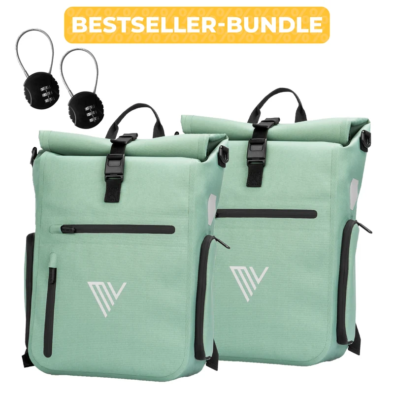 2x EVO Fahrradtaschen + 2x Schlösser