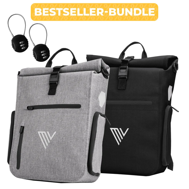 2x EVO Fahrradtaschen + 2x Schlösser