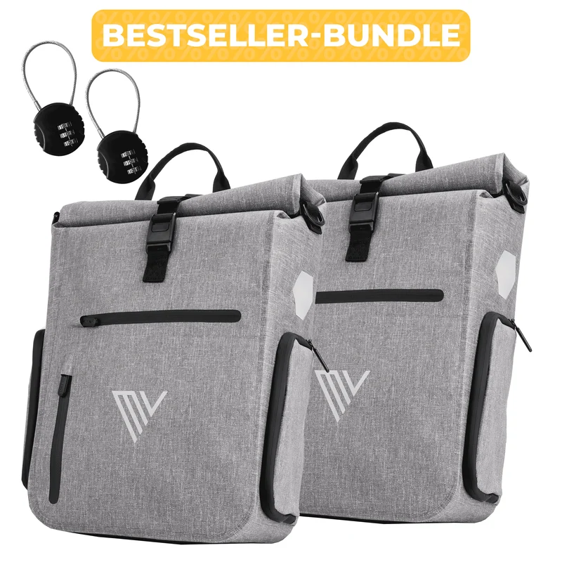 2x EVO Fahrradtaschen + 2x Schlösser