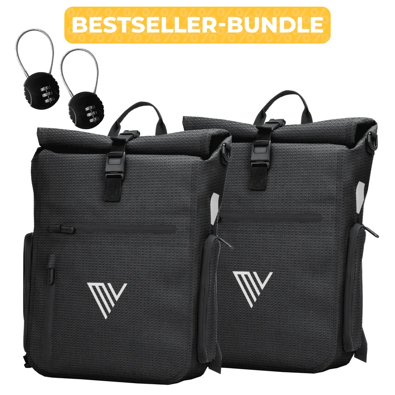2x EVO Fahrradtaschen + 2x Schlösser