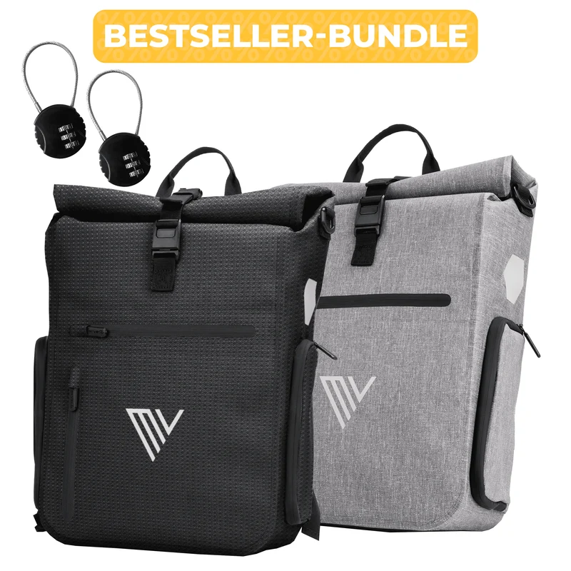 2x EVO Fahrradtaschen + 2x Schlösser