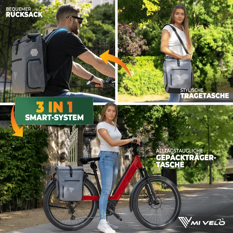 2x EVO Fahrradtaschen + 2x Schlösser