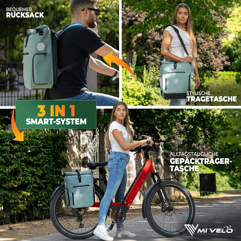 2x EVO Fahrradtaschen + 2x Schlösser