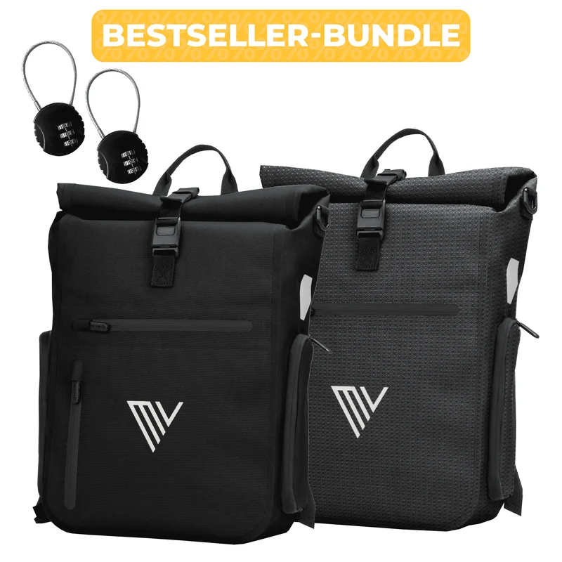 2x EVO Fahrradtaschen + 2x Schlösser