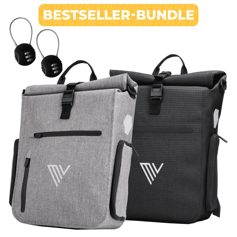 2x EVO Fahrradtaschen + 2x Schlösser