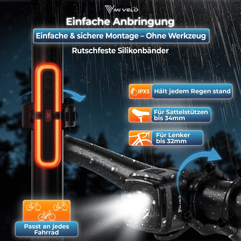 Fahrradbeleuchtung mit COB-Technologie