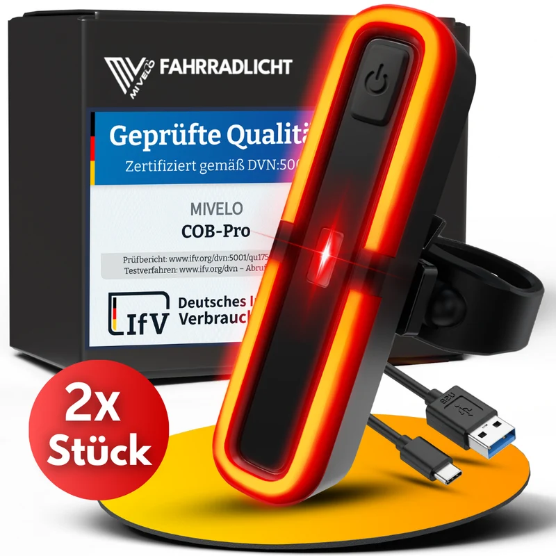 Fahrradbeleuchtung mit COB-Technologie