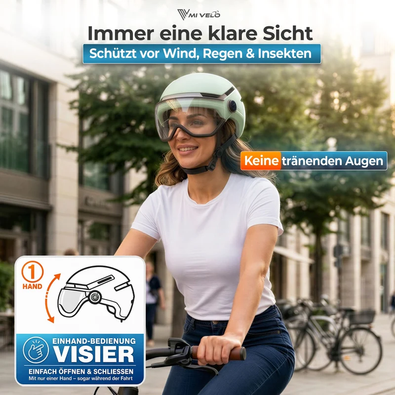 Fahrradhelm mit Front- und Rücklicht NOVA