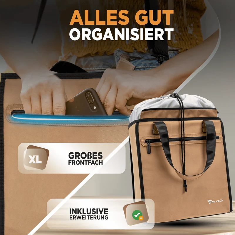 Fahrradtasche Einkaufstasche inkl. Kühltasche