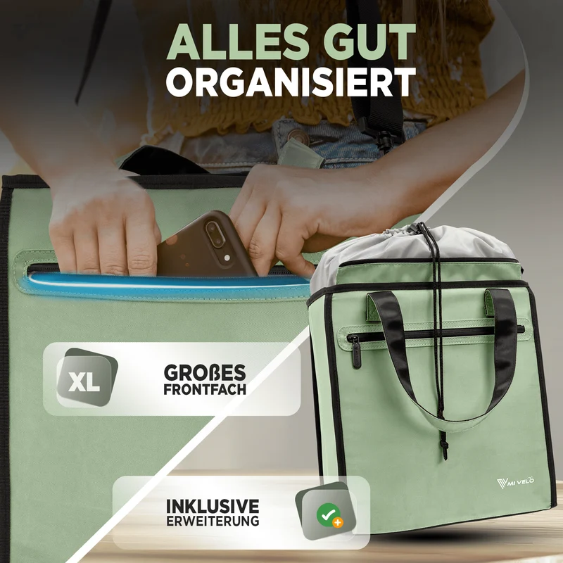 Fahrradtasche Einkaufstasche inkl. Kühltasche