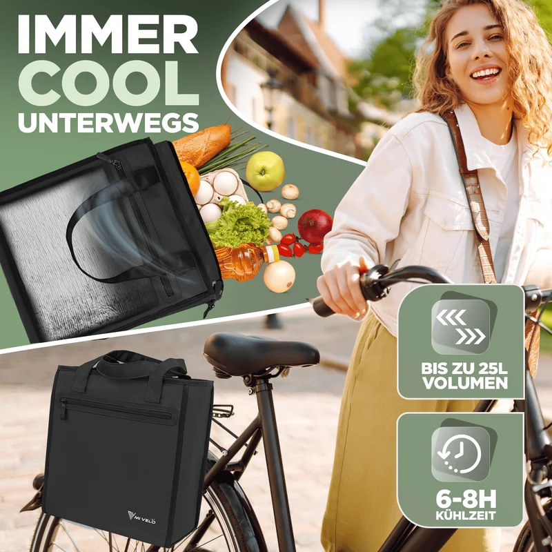 Fahrradtasche Einkaufstasche inkl. Kühltasche