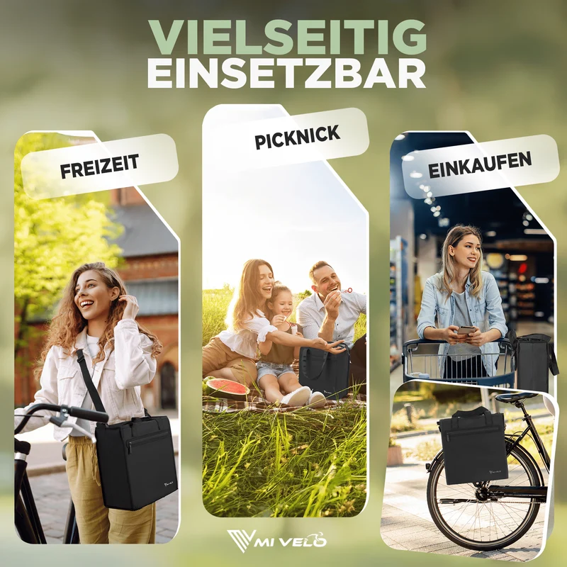 Fahrradtasche Einkaufstasche inkl. Kühltasche