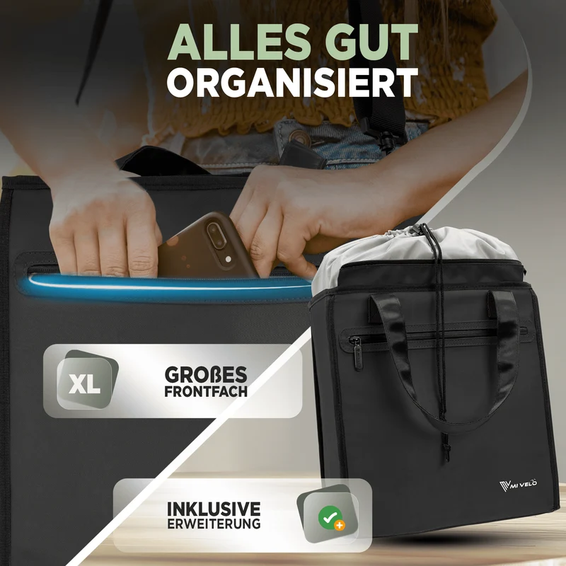 Fahrradtasche Einkaufstasche inkl. Kühltasche