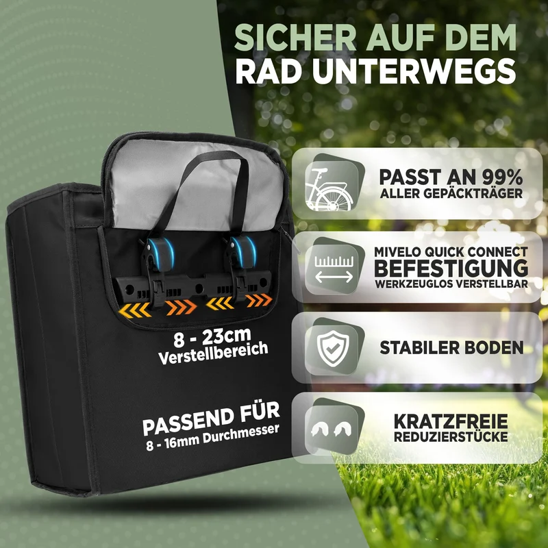 Fahrradtasche Einkaufstasche inkl. Kühltasche