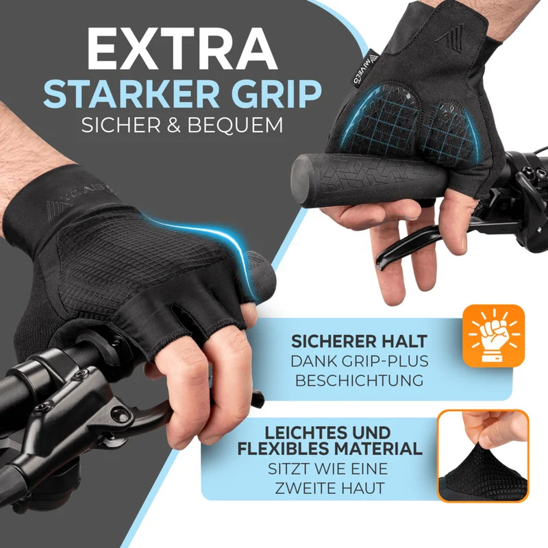 Ergonomische Halbfinger Fahrradhandschuhe „BEN“