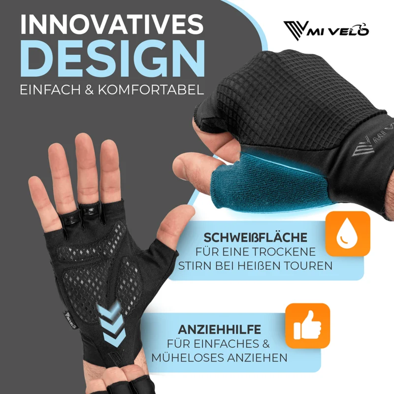 Ergonomische Halbfinger Fahrradhandschuhe „BEN“