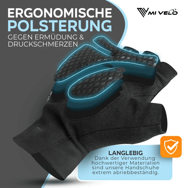 Ergonomische Halbfinger Fahrradhandschuhe „BEN“