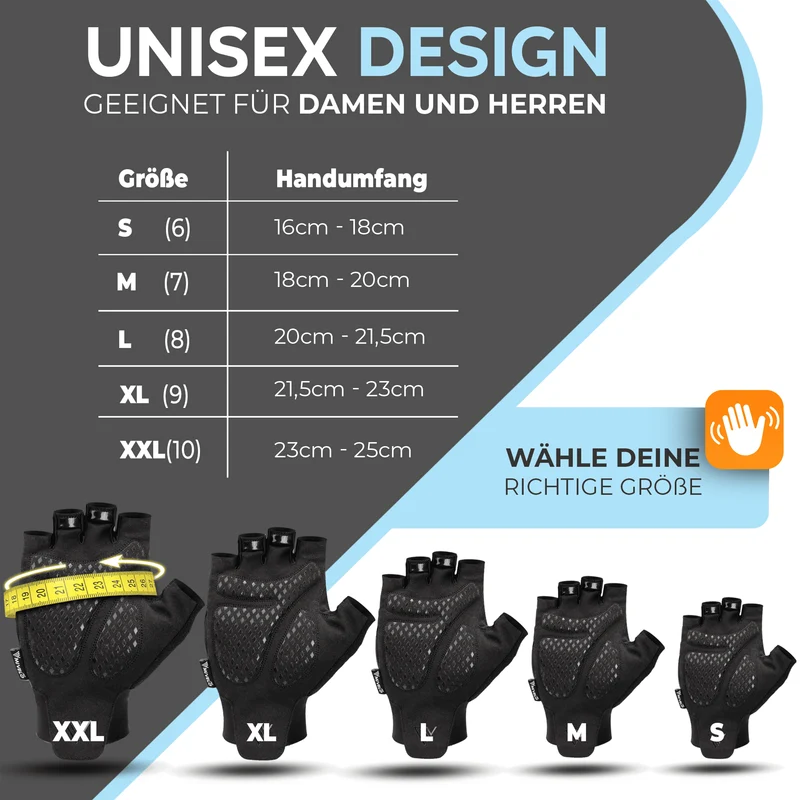 Ergonomische Halbfinger Fahrradhandschuhe „BEN“