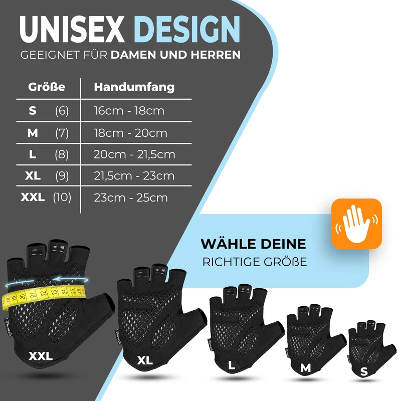 Ergonomische Halbfinger Fahrradhandschuhe „BEN“