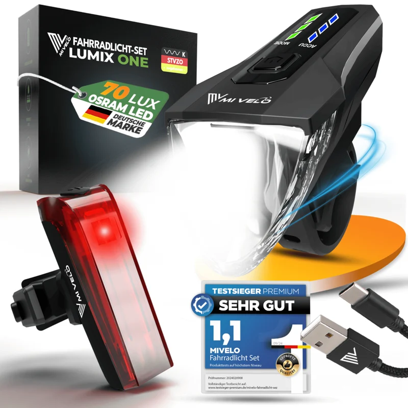 Fahrradlicht Set 70 Lux