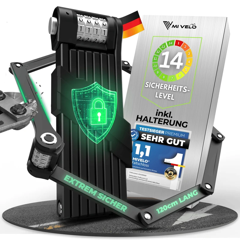 Faltschloss mit Zahlencode & Metall-Drehwalzen 90 / 120cm