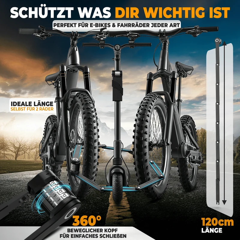 Faltschloss mit Zahlencode & Metall-Drehwalzen 90 / 120cm