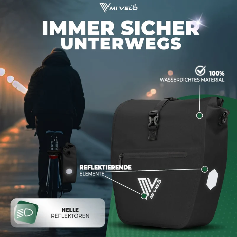 2in1 Fahrradtasche für Gepäckträger „CAPAX“ 20L