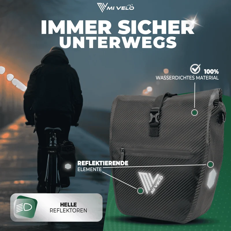 2in1 Fahrradtasche für Gepäckträger „CAPAX“ 20L