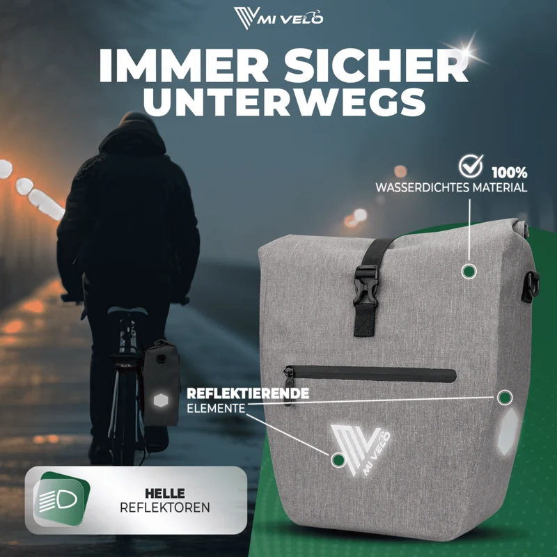 2in1 Fahrradtasche für Gepäckträger „CAPAX“ 20L
