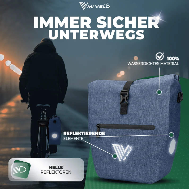 2in1 Fahrradtasche für Gepäckträger „CAPAX“ 20L