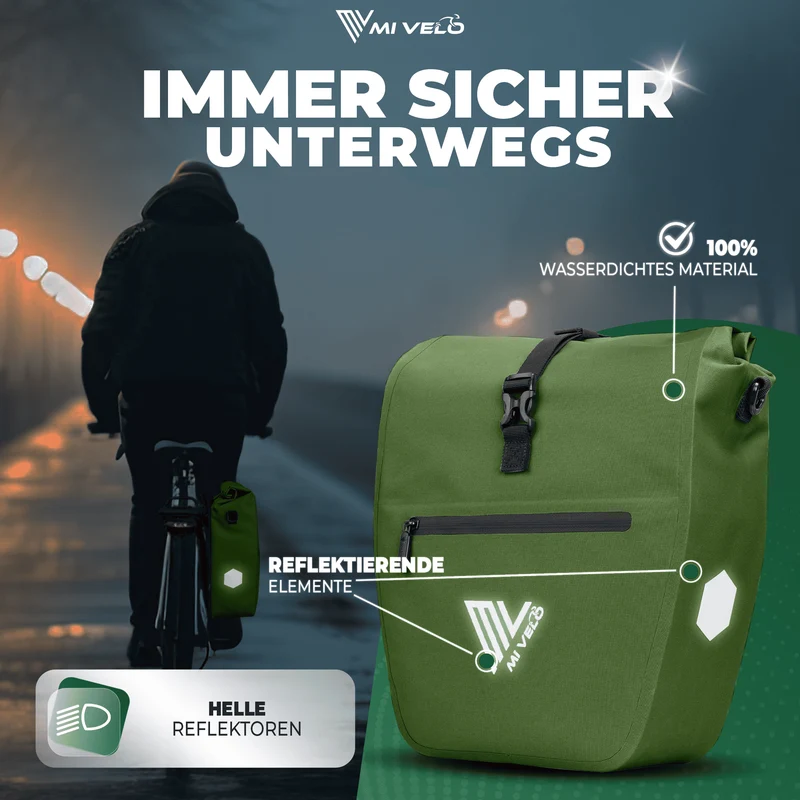 2in1 Fahrradtasche für Gepäckträger „CAPAX“ 20L