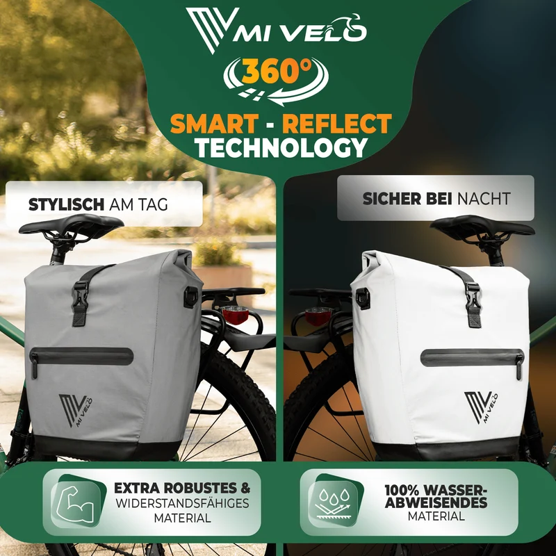 2in1 Fahrradtasche für Gepäckträger „CAPAX“ 20L