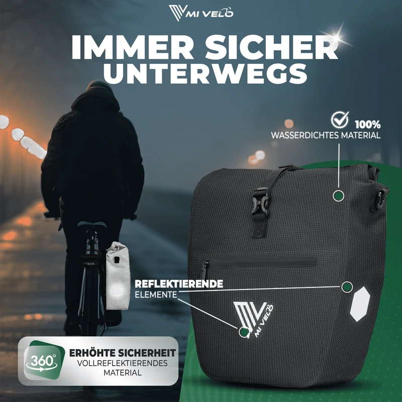 2in1 Fahrradtasche für Gepäckträger „CAPAX“ 20L