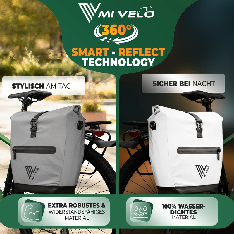 2in1 Fahrradtasche für Gepäckträger „CAPAX“ 20L