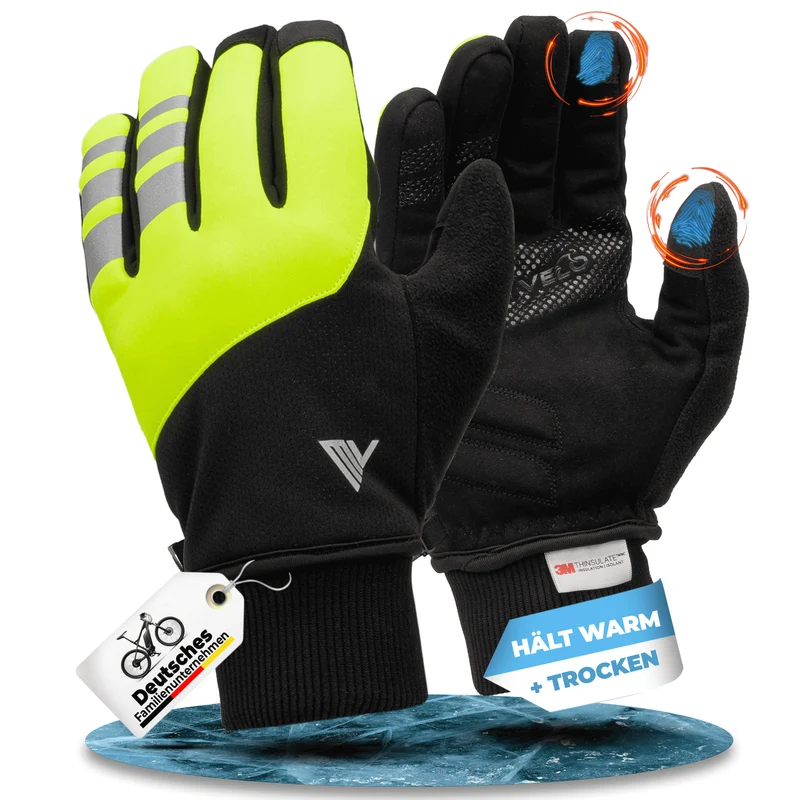 Fahrradhandschuhe Winter mit Thermo-Fleece „THERMO-FIT“
