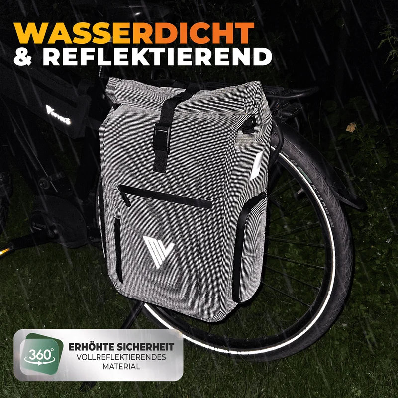 Fahrradtasche & bequemer Rucksack kombiniert 25L „EVO“
