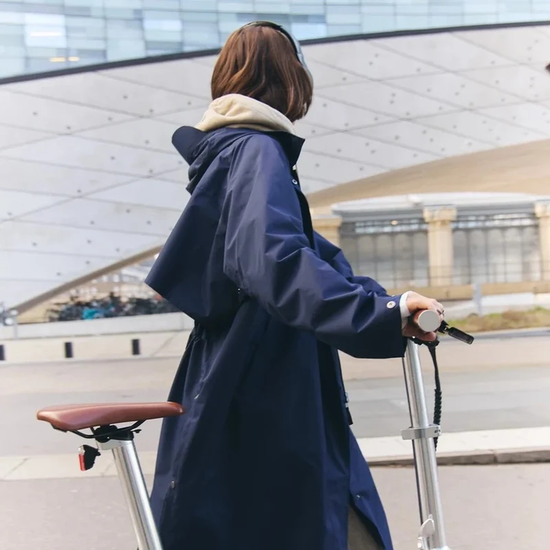 Trench-coat imperméable Fudoon unisexe respirant à taille réglable