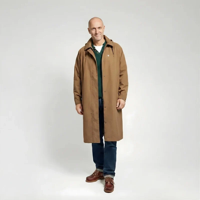 Trench-coat imperméable Fudoon unisexe respirant à taille réglable