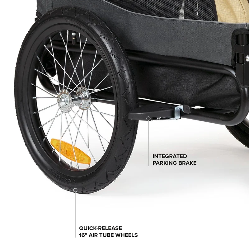 Remorque vélo pour chien 2-en-1 Polisport jusqu’à 45 kg