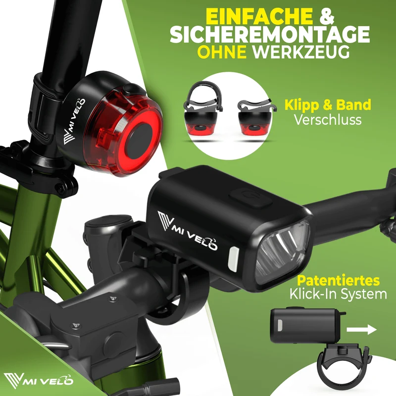 Fahrradlicht Set 50Lux „SPARK ONE“