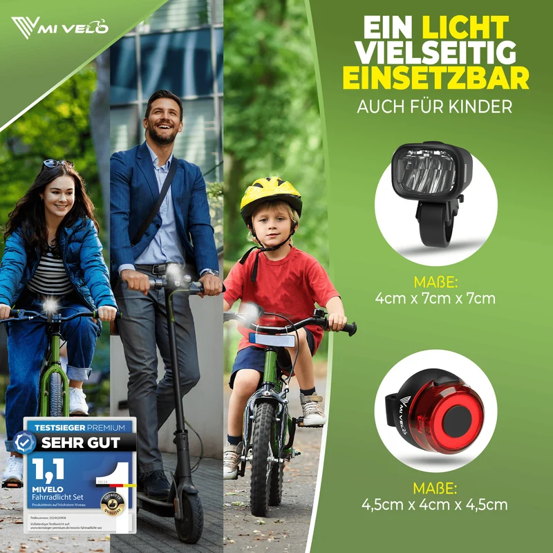 Fahrradlicht Set 50Lux „SPARK ONE“