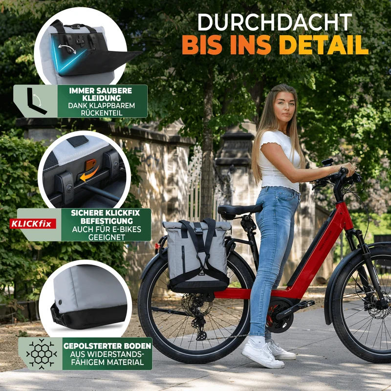 Fahrradrucksack mit klappbarem Rückenteil "MAYA"