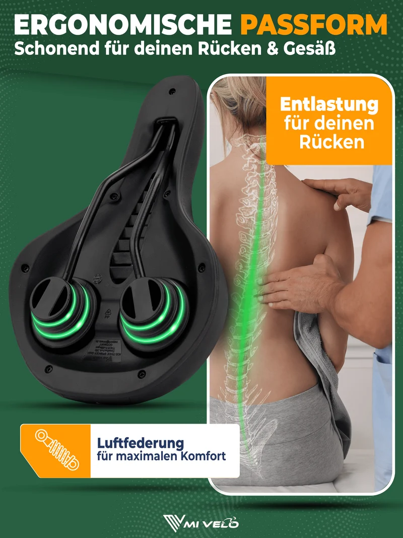 Ergonomischer Fahrradsattel mit Memory-Foam „Trekking“